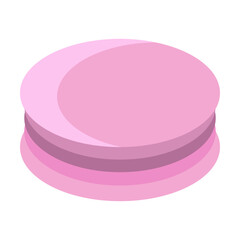Sweet dessert cake. Symbol of France. Cartoon vector illustration. Cooking, dessert, pastry concept