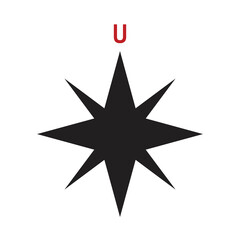 vector illustration of a compass icon equipped with 8 points of the compass.