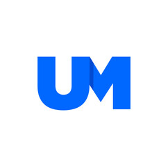 UM brand name initial letters icon. UM vector icon. © AmolXNova