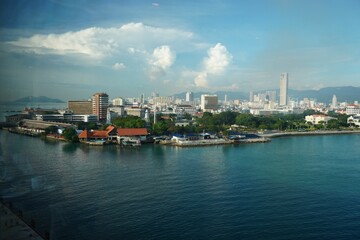 A paranomic shot of the city of Penang