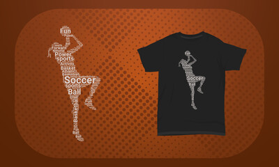 Basketball Shape cloud T-Shirt Design A Women Playing Basketball 