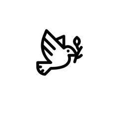 Fototapeta premium dove vector icon sign symbol