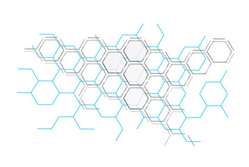 Multi color connected lines and dots network 3d illustration