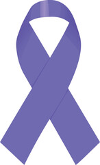 Icon ribbon symbol cancer day lavender ribbon