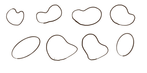 Set of blobs watercolor, isolated