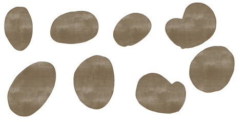 Set of blobs watercolor, isolated