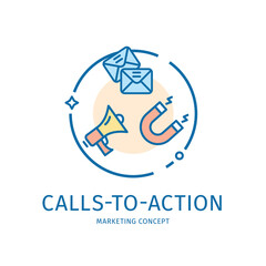 Marketing Thin Line Icon Concept. Vector