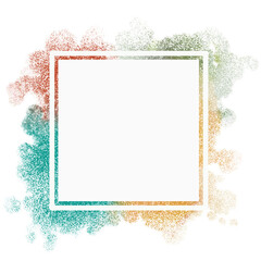 Square frame with water color