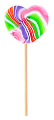 lollipops candy on stick isolated on white background