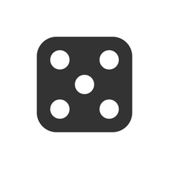 dice simple icon for game and lottery
