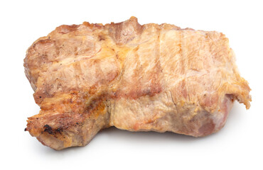 grill pork isolated on white background