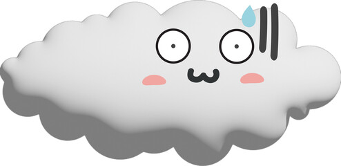 3d cute cloud 