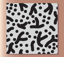 Seamless pattern with black and white elements. Background of a chat dialog box, an online chat survey to illustrate reactions. The ability to change to any size and color.
