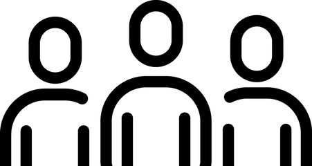 Business teamwork, people group line icon