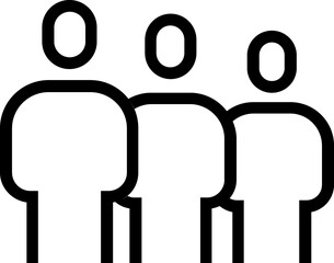 Business teamwork, people group line icon