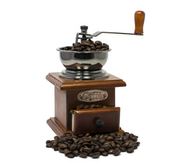 old coffee grinder on transparent background - 546330797