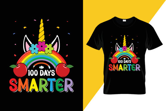 100 Days Of School T-shirt Design 