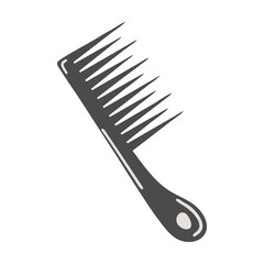 Hand drawn hair comb isolated on a white background. Doodle, illustration in a simple flat style. It can be used for decoration of textile, paper and other surfaces.