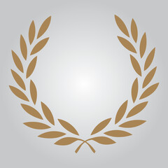 Gold Crest Vector in plain background