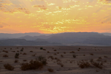 Kerak, Jordan - Sunrise in the Ghuwaiba region - the southern Jordan Valley