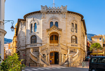Palace of Justice, Palais de Justice, Department of Justice historic headquarter in Monaco Ville...