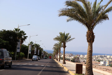 Fototapeta na wymiar Aqaba, Jordan - the road to the Red Sea