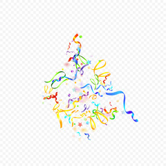 Obraz premium ribbon spiral confetti carnival color shine gift