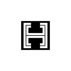 H company name initial letters icon. H monogram.