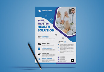 Medical Service Flyer Layout - Powered by Adobe