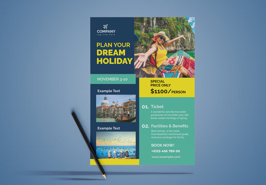 Holiday Flyer Design Layout