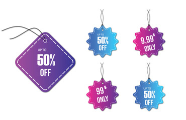 Modern promotional Sale badge and label design collection