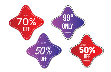 Modern promotional Sale badge and label design collection