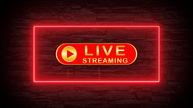 Live Streaming Broadcasting Icons in Green Screen background