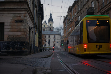 beautiful view of the streets of lviv