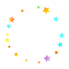 Rainbow Festive Confetti. Carnival Star Falling.