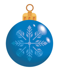 Fototapeta premium blue christmas ball decoration
