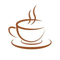 coffee logo silhouette vector design
