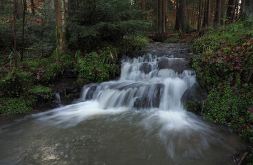 Kleiner Wasserfall im  Naturpark Schwäbisch-Fränkischer Wald