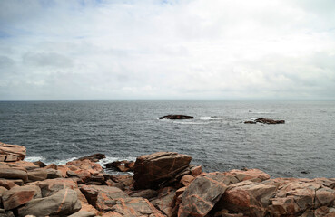 Fototapeta na wymiar Coastal view along the Cabot Trail, Nova Scotia, Canada