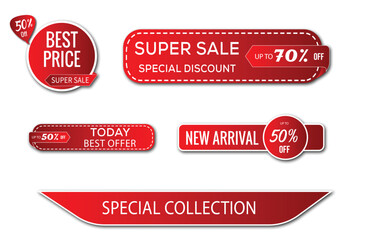 Modern promotional sales, tags , stickers, labels design collection