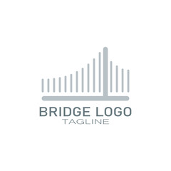 simple minimalist Bridge logo vector icon illustration design template