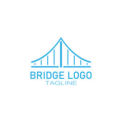 simple minimalist Bridge logo vector icon illustration design template