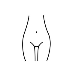 Female body icon. Vector graphics