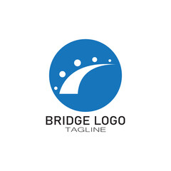 simple minimalist Bridge logo vector icon illustration design template