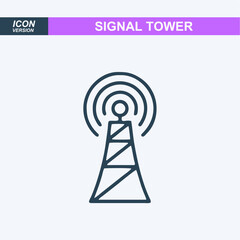 signal tower icon vector sign symbol