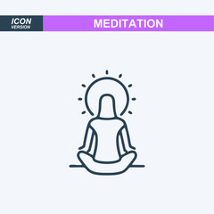 meditation icon vector sign symbol