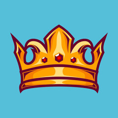 Gold 8 crown design vector illustration