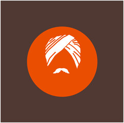 Lala Lajpat Rai (freedom fighter) face graphic illustration icon. - obrazy, fototapety, plakaty