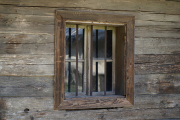 Obraz na płótnie Canvas Wooden parts like windows on an old house