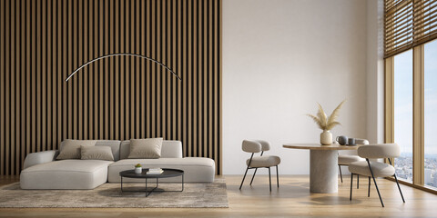 Modern style conceptual interior room 3d illustration - 546345345